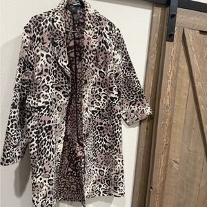 Leopard Print Trench Coat